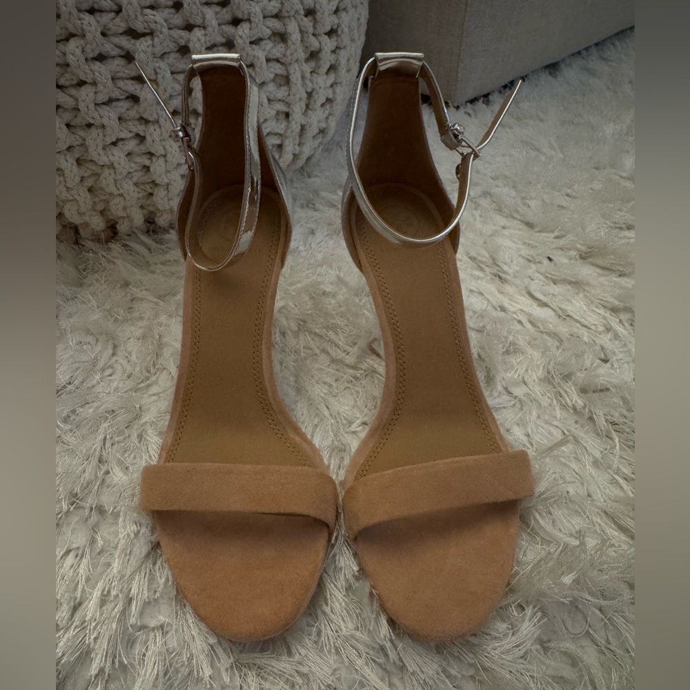 Tory Burch Ellie Suede Nude Women's Sandals